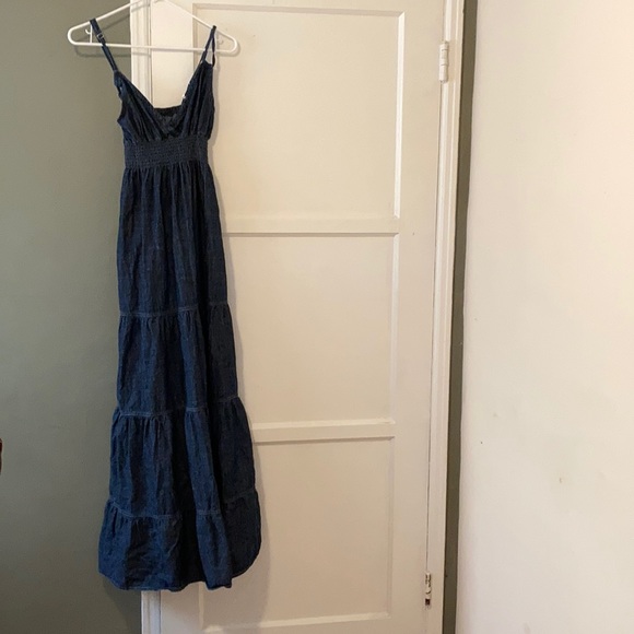 Blue Asphalt Navy Blue Tiered Maxi Dress - Picture 3 of 16